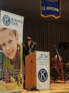 Past Governor KC Schweiz Liechtenstein Anita Turel Jubiläum 20 Jahre Kiwanis Club la Veveyse